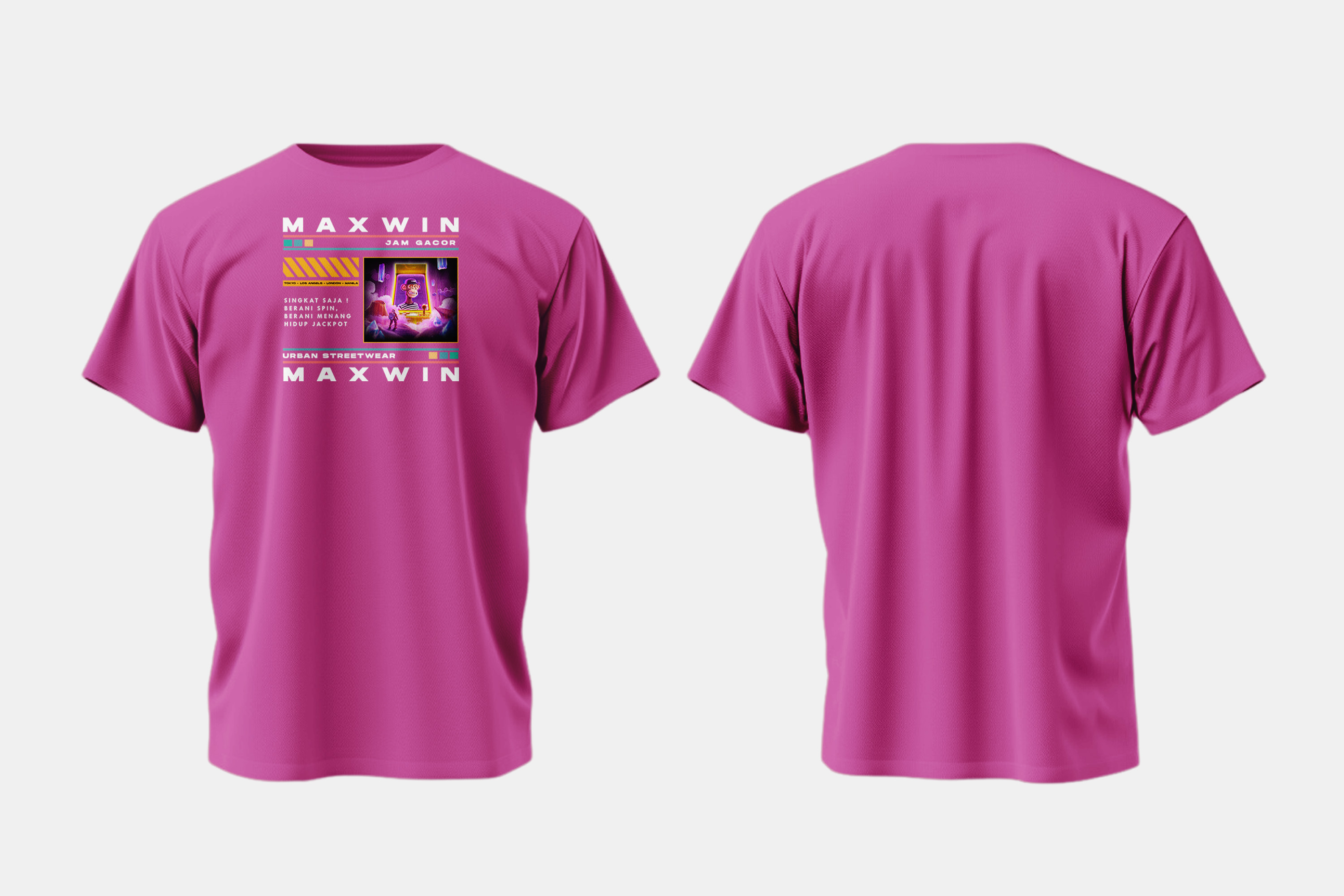 kaos-unisex-pink-premium-motif-urban-streetwear-maxwin